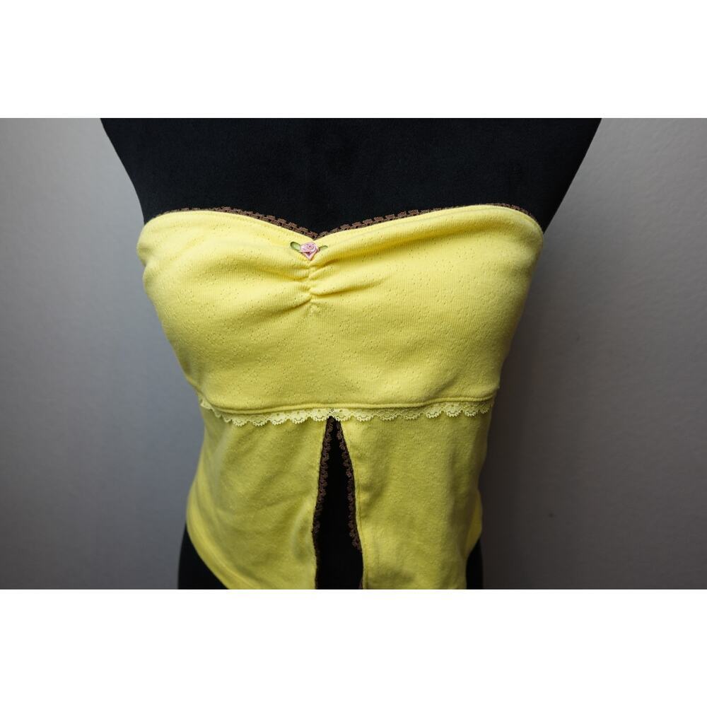 Kimchi Blue Rosie Yellow Strapless Top Y2K Style Size L - Picture 2 of 7